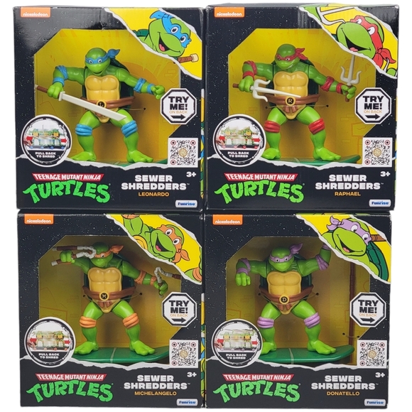 Teenage Mutant Ninja Turtles Sewer Shredders 5" Figure Set of 4 - 2023 - Picture 1 of 2